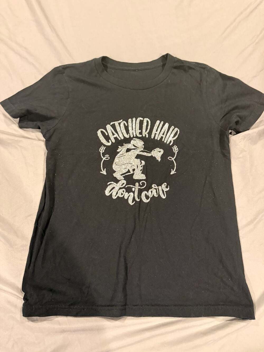 Bella+Canvas Catcher Hair Don't Care T-Shirt girls size L